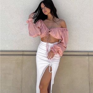 Beginning boutique Erin top light pink